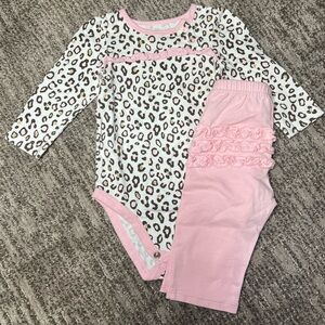 Jumping Beans Pink Leopard Print Baby Set